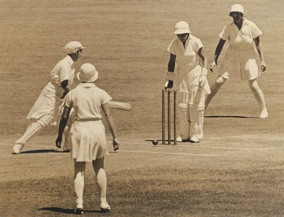 England and South Africa women's cricket captains shaking hands before a match at The Oval.